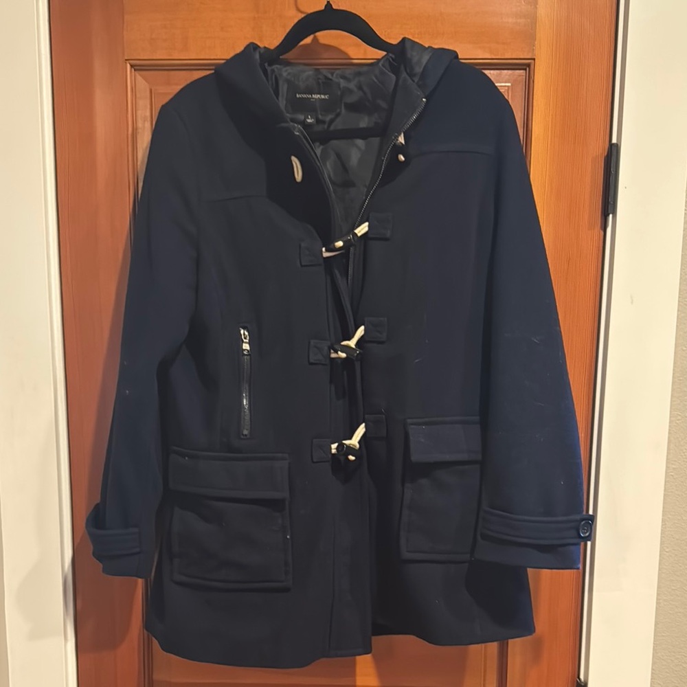 Banana Republic Women's Navy Toggle Coat